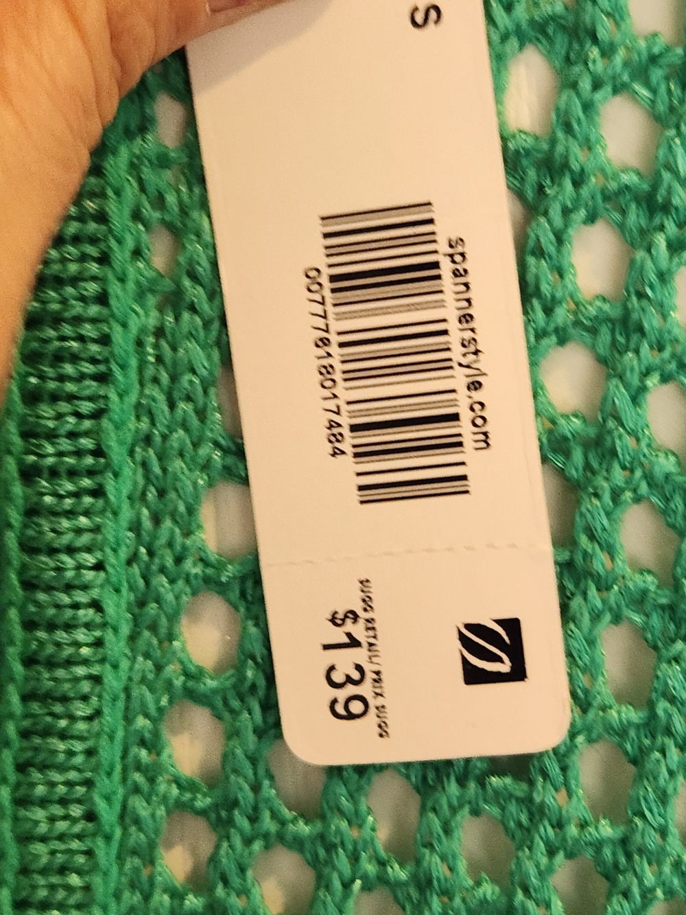 SPANNER Mint Green Open-Knit Short-Sleeve Cardigan BNWT *button Loose* - Picture 3 of 6